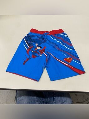 DC Comics Superman Red & Blue Boys Swim Trunks